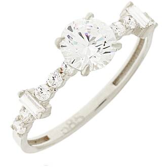 KALOUSTIAN Δαχτυλίδι Σε Λευκό Χρυσό 14K Με Ζιργκόν 5FAV.1825BR