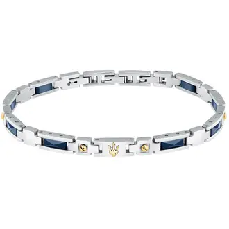 MASERATI Τρίχρωμο Βραχιόλι Από Ανοξείδωτο Ατσάλι 18cm-21.5cm JM423ATZ31