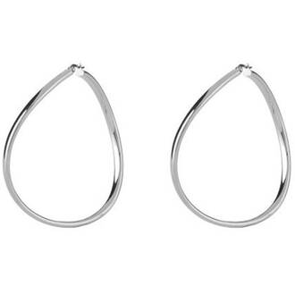 GUESS STEEL Hoops I Did It Again Ασημένια Σκουλαρίκια Κρίκοι 2.5cm JUBE04197JWRHT-U