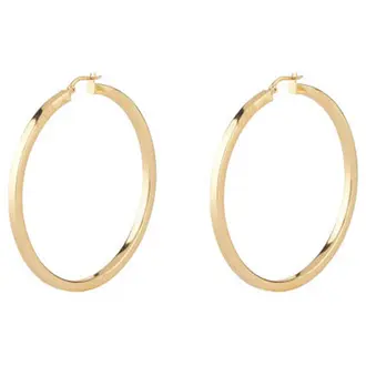 GUESS STEEL Hoops I Did It Again Χρυσά Σκουλαρίκια Κρίκοι 2.5cm JUBE04200JWYGT-U