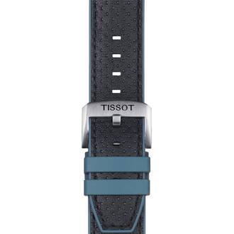 TISSOT Αυθεντικό Μαύρο Μπλε Λουράκι Από Δέρμα Και Καουτσούκ 22/22 T852046785