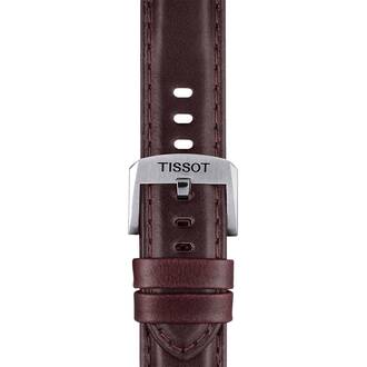 TISSOT Αυθεντικό Καφέ Δερμάτινο Λουράκι 20/20 T852046836