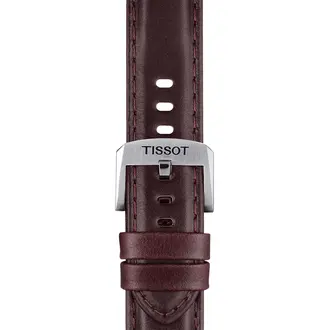 TISSOT Αυθεντικό Καφέ Δερμάτινο Λουράκι 20/20 T852046836