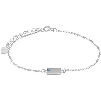 PRINCESILVERO Βραχιόλι Με Ματάκι Από Ασήμι 925 15cm-18cm 3A-BR490-1Q