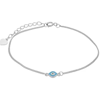 PRINCESILVERO Βραχιόλι Με Ματάκι Από Ασήμι 925 15cm-18cm 3A-BR503-1Q