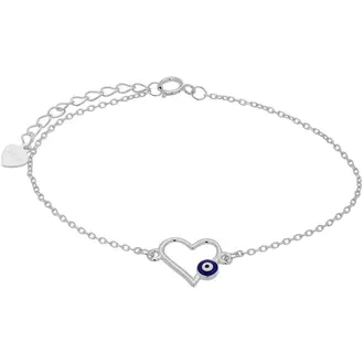 PRINCESILVERO Βραχιόλι Με Ματάκι Από Ασήμι 925 15cm-18cm 3A-BR505-1M