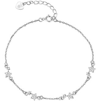 PRINCESILVERO Βραχιόλι Με Αστέρια Και Πέτρες Από Ασήμι 925 15cm-18cm 3A-BR821-1