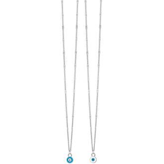 PRINCESILVERO Κολιέ Με Ματάκι Διπλής Όψης Από Ασήμι 925 45cm 3A-KD572-1QW
