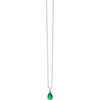 PRINCESILVERO Κολιέ Δάκρυ Με Πέτρα Από Ασήμι 925 45cm 3ZK-KD172-1E