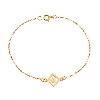Βραχιόλι Senza Silver 925 Gold Plated, μαίανδρος