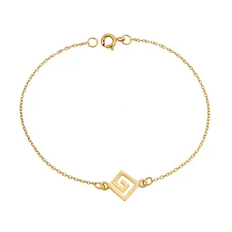 Βραχιόλι Senza Silver 925 Gold Plated, μαίανδρος