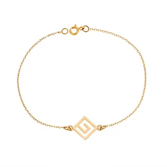 Βραχιόλι Senza Silver 925 Gold Plated, μαίανδρος