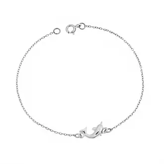 Βραχιόλι Senza Silver 925, δελφίνι