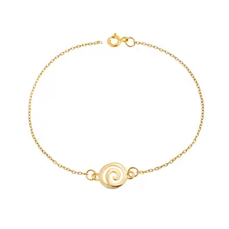 Βραχιόλι Senza Silver 925 Gold Plated, καράβολας