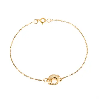 Βραχιόλι Senza Silver 925 Gold Plated, δελφίνι