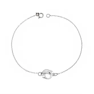 Βραχιόλι Senza Silver 925, δελφίνι