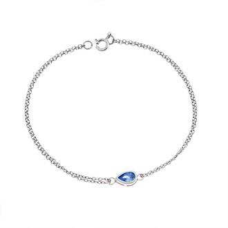 Βραχιόλι Senza Silver 925, δάκρυ με aquamarine ζιργκόν