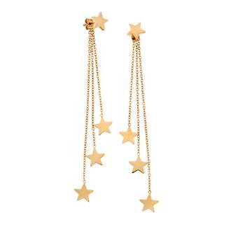 Σκουλαρίκια Γυναικεία SENZA Gold Plated Steel, Αστεράκια