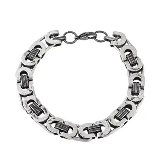 Βραχιόλι Senza Men&#039;s Gun Metal Stainless Steel