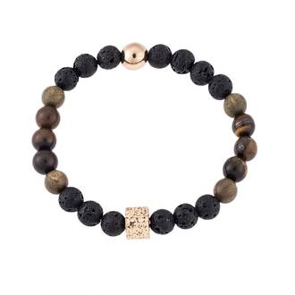 Βραχιόλι Senza Men&#039;s Lava &amp; Sandalwood Stones