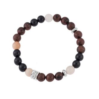 Βραχιόλι Senza Men&#039;s Multicolor Mahogany Obsidian, Onyx &amp; Agate