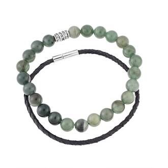 Βραχιόλια Senza Men&#039;s Black &amp; Green Set