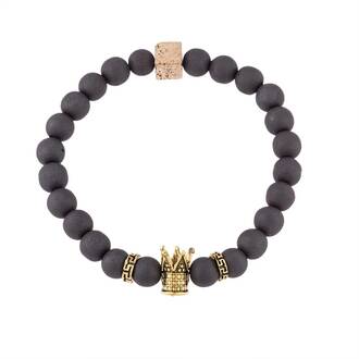 Βραχιόλι Senza Men&#039;s Sandblasted Hematite