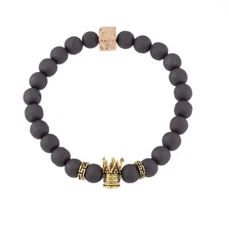 Βραχιόλι Senza Men&#039;s Sandblasted Hematite