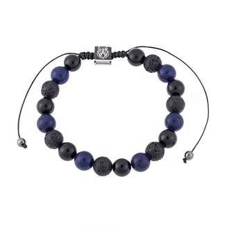 Βραχιόλι Senza Men&#039;s Lapis Lazuli &amp; Onyx with Cord