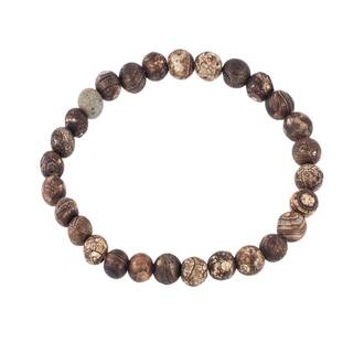 Βραχιόλι Senza Men&#039;s Tree Bark Agate Stone