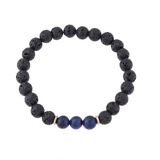 Βραχιόλι Senza Men&#039;s Lava &amp; Lapis Lazuli Stones