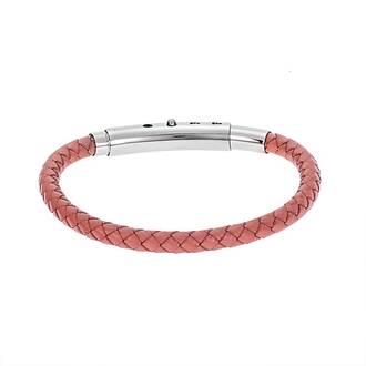 Βραχιόλι Senza Steel Red Leather Strap