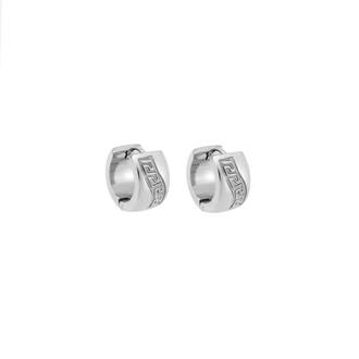 Σκουλαρίκια SENZA Steel, κρίκος με μαίανδρο 1.3 cm