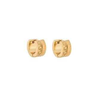 Σκουλαρίκια SENZA Gold Plated Steel, κρίκος με μαίανδρο 1.3 cm