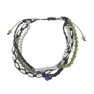 Βραχιόλι Unisex Senza Hematite &amp; Aventurine Stones with Steel