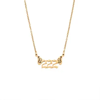 Κολιέ Senza Stainless Steel Gold Plated, Angel Numbers