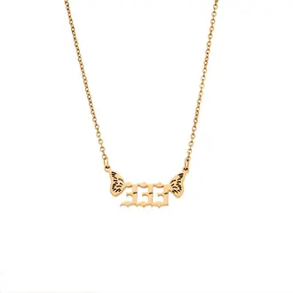 Κολιέ Senza Stainless Steel Gold Plated, Angel Numbers