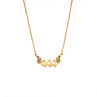 Κολιέ Senza Stainless Steel Gold Plated, Angel Numbers