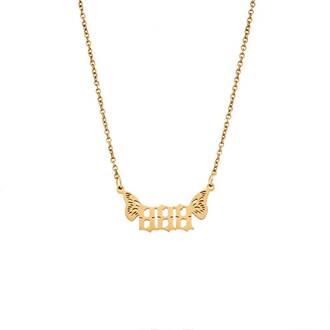 Κολιέ Senza Stainless Steel Gold Plated, Angel Numbers
