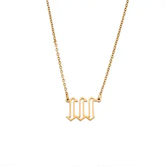 Κολιέ Senza Stainless Steel Gold Plated, Angel Numbers