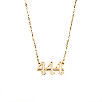 Κολιέ Senza Stainless Steel Gold Plated, Angel Numbers