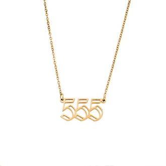 Κολιέ Senza Stainless Steel Gold Plated, Angel Numbers