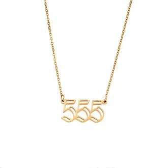 Κολιέ Senza Stainless Steel Gold Plated, Angel Numbers