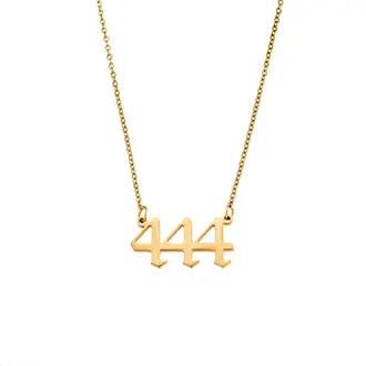 Κολιέ Senza Stainless Steel Gold Plated, Angel Numbers
