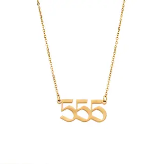 Κολιέ Senza Stainless Steel Gold Plated, Angel Numbers