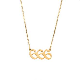 Κολιέ Senza Stainless Steel Gold Plated, Angel Numbers