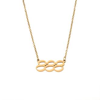 Κολιέ Senza Stainless Steel Gold Plated, Angel Numbers