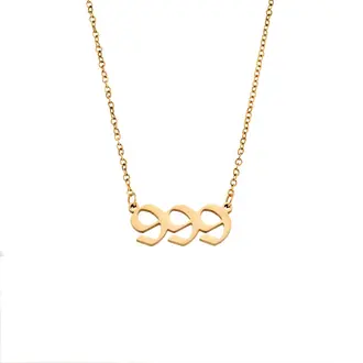 Κολιέ Senza Stainless Steel Gold Plated, Angel Numbers