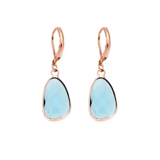 Σκουλαρίκια SENZA Steel Rose Gold Plated