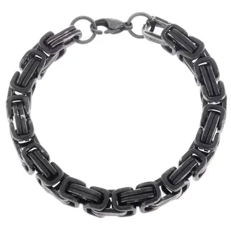 Βραχιόλι Senza Men&#039;s Black Stainless Steel